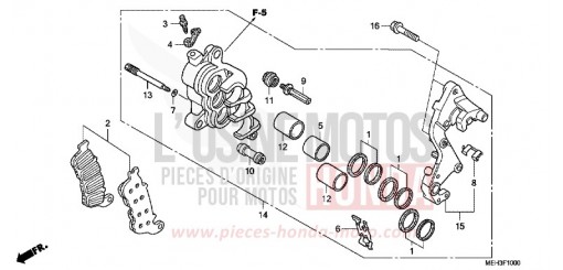 R. FRONT BRAKE CALIPER NSA700A8 de 2008